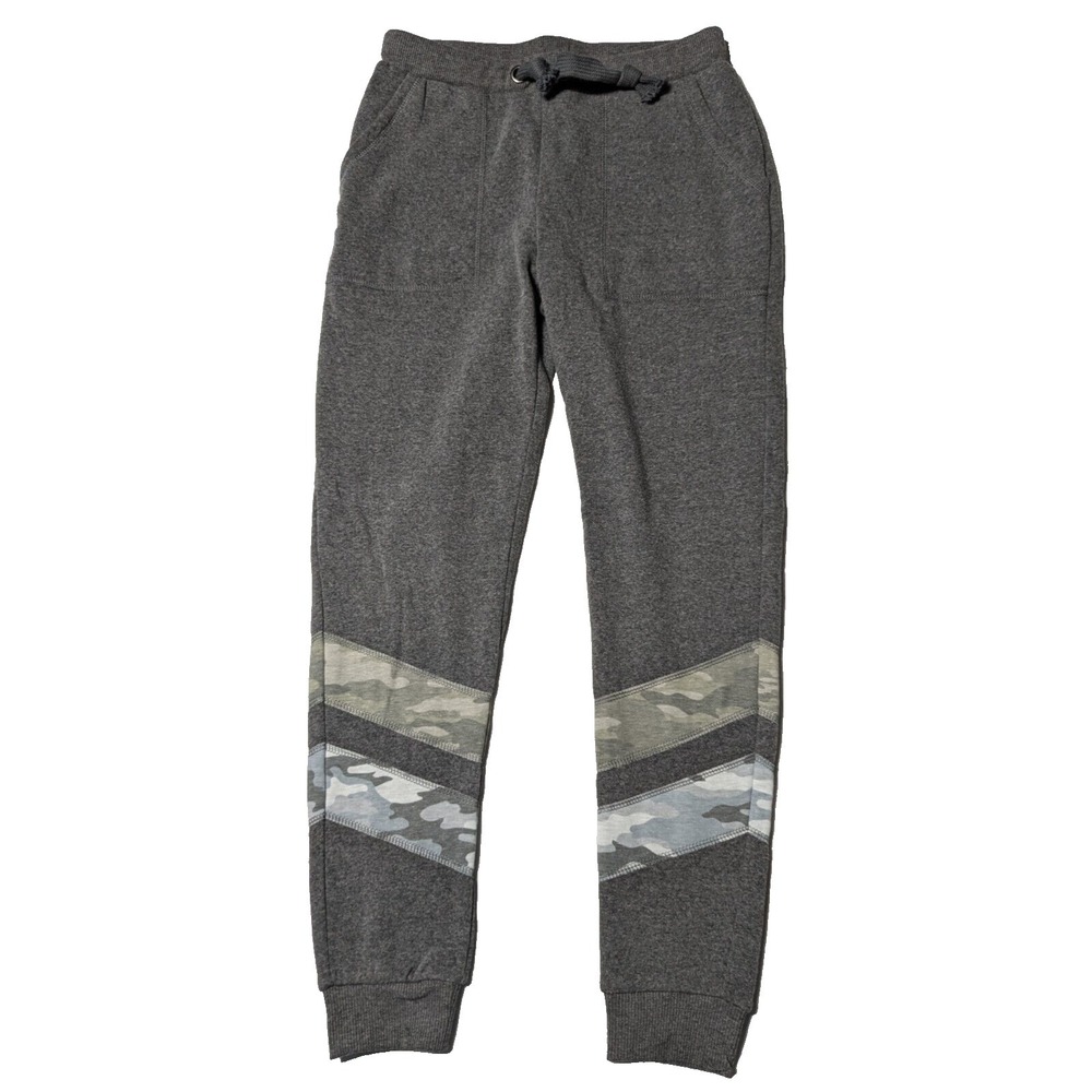 QUIET STORM SURF SHOP Women Small‎ Charcoal Camo Jogger Sweatpants NEW